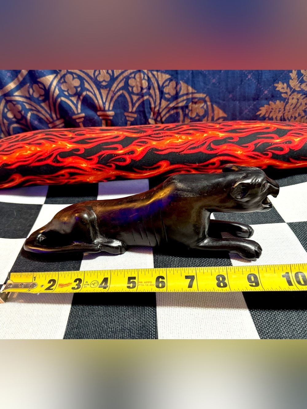 Hand Carved Wooden MCM Panther Figurine - Picture 2 of 9